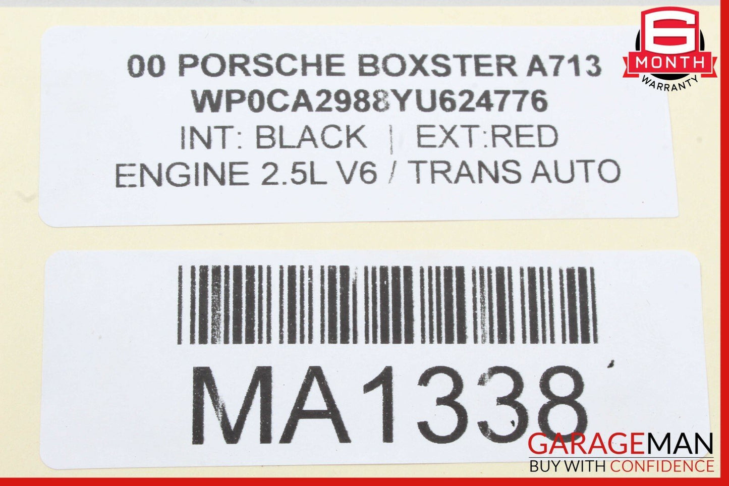 00-04 Porsche Boxster 986 2.7 Fuse Relay Box Electrical Control Module Assembly