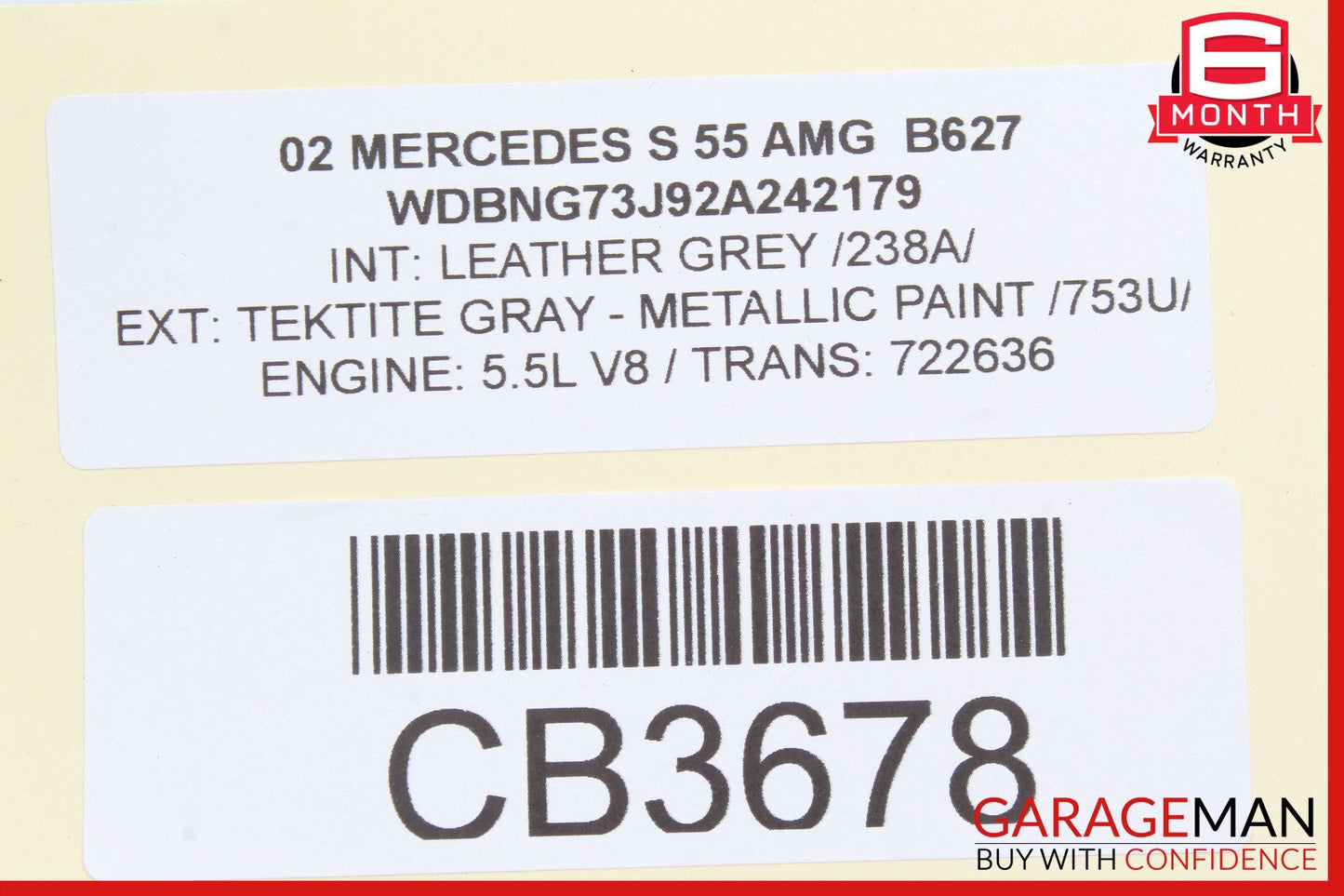 00-06 Mercedes W220 S55 AMG S430 Rear Right Passenger Seat Control Switch OEM
