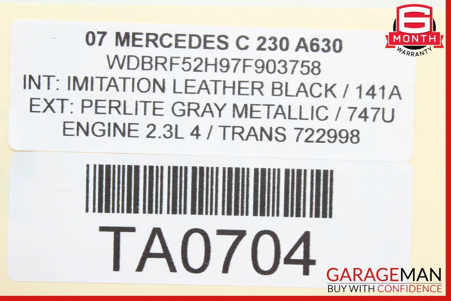 01-09 Mercedes W203 C230 Front Right Passenger Seat Motor 0390203207 OEM