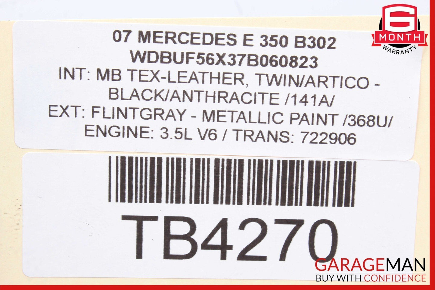 03-09 Mercedes W211 E350 E550 E320 Upper Radiator Support Frame Bracket Bar