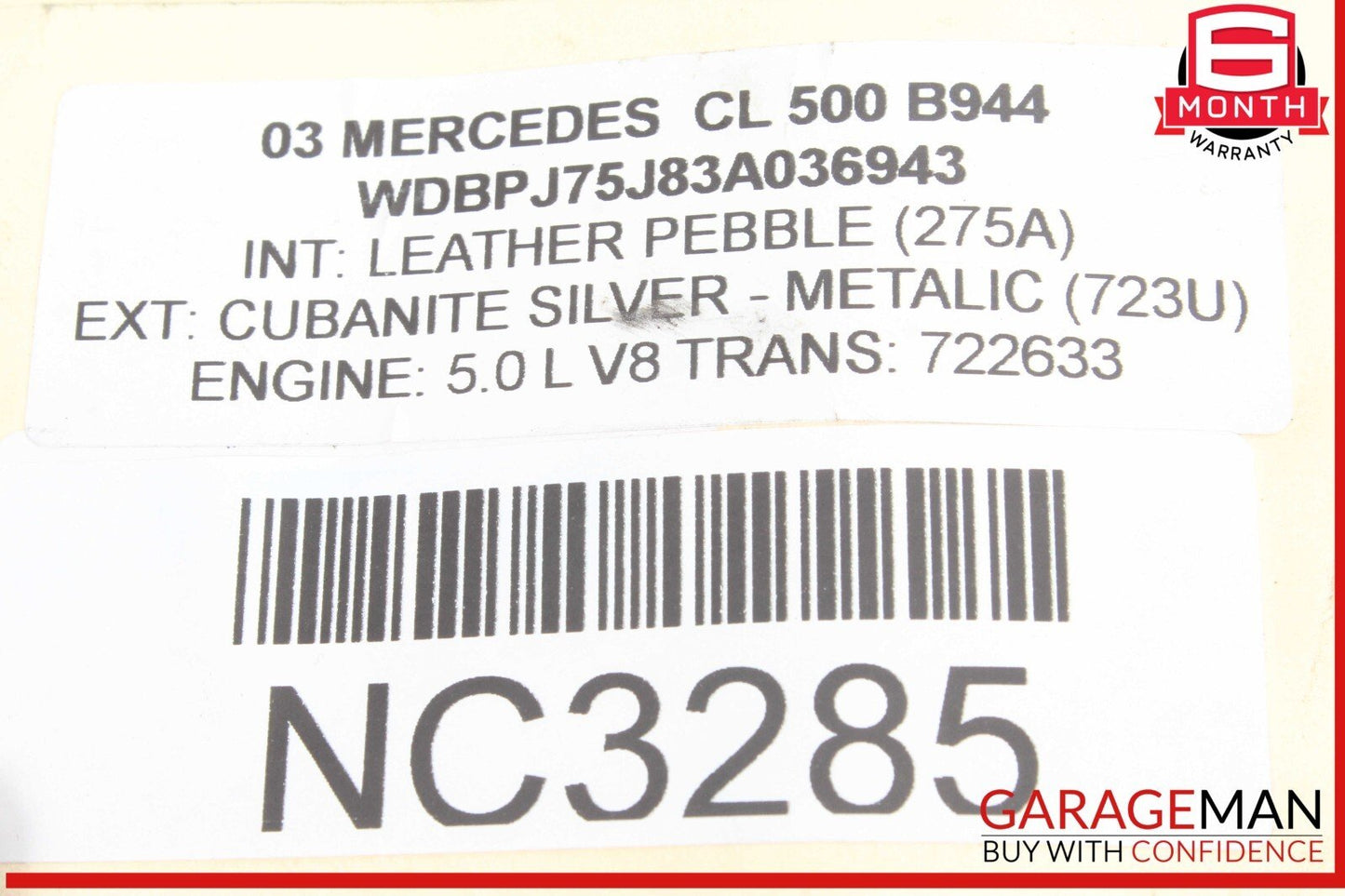 03-08 Mercedes W215 CL500 Frame Floor Wiring Wire Cable Harness 2305407207 OEM