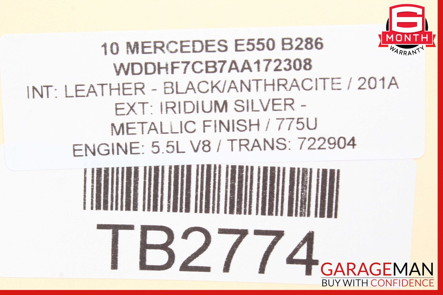 10-13 Mercedes W212 E550 E63 AMG Rear Left Exterior Door Handle OEM