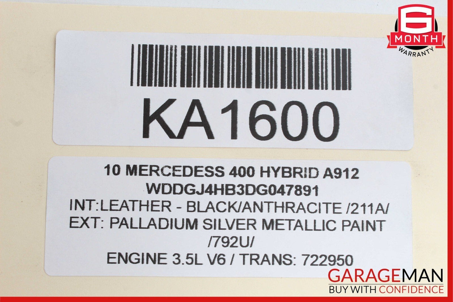 10-13 Mercedes S400 Hybrid Starter Generator Position Sensor 2720100037 OEM