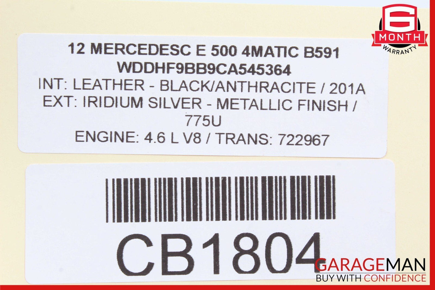 12-18 Mercedes W212 E550 CLS550 4.6L Left Exhaust Pipe Adapter 2781400908 OEM