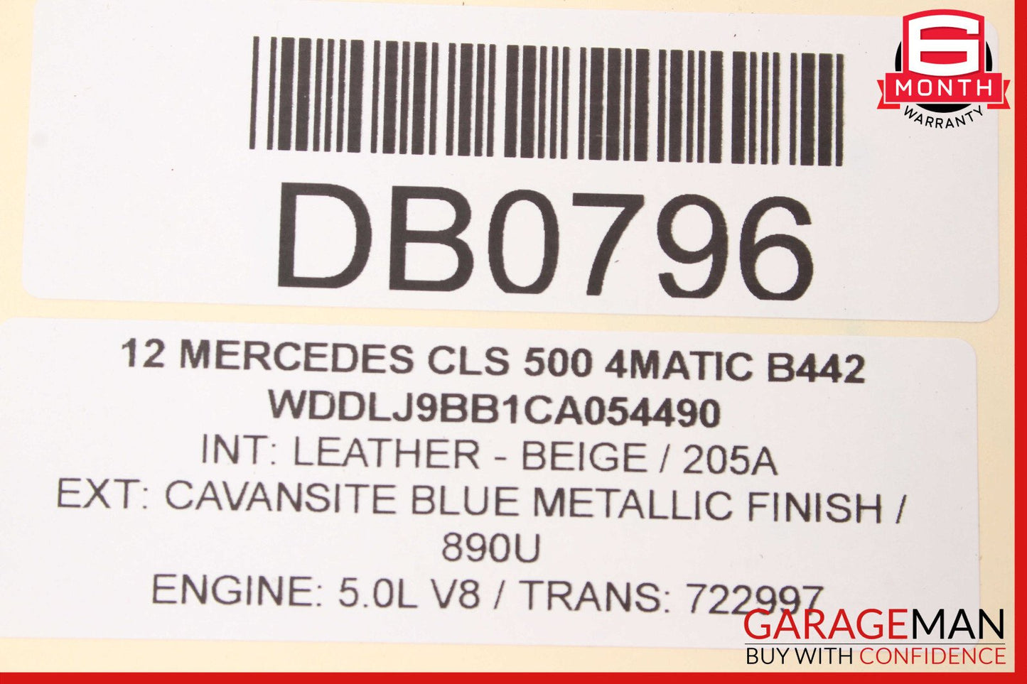 12-14 Mercedes W218 CLS550 Front Left Driver Side Interior Door Panel Beige OEM