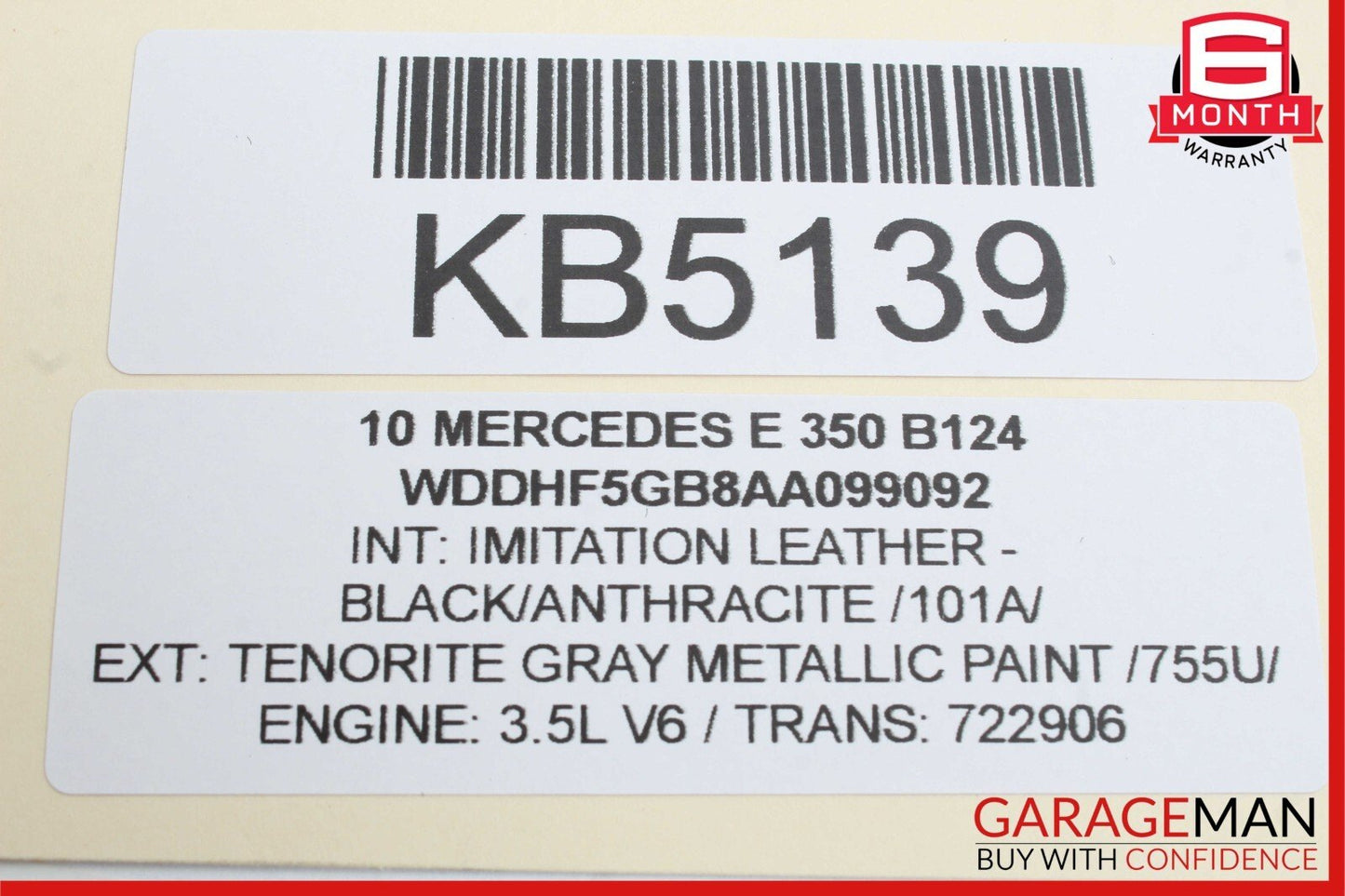 10-13 Mercedes W212 E500 E350 Rear Left Driver Side Exterior Door Handle Trim