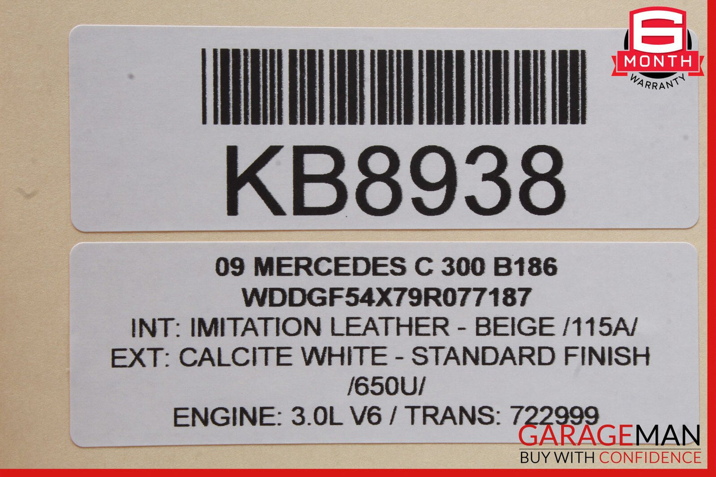 08-11 Mercedes W204 C300 C250 Rear Left Driver Side Exterior Door Handle OEM
