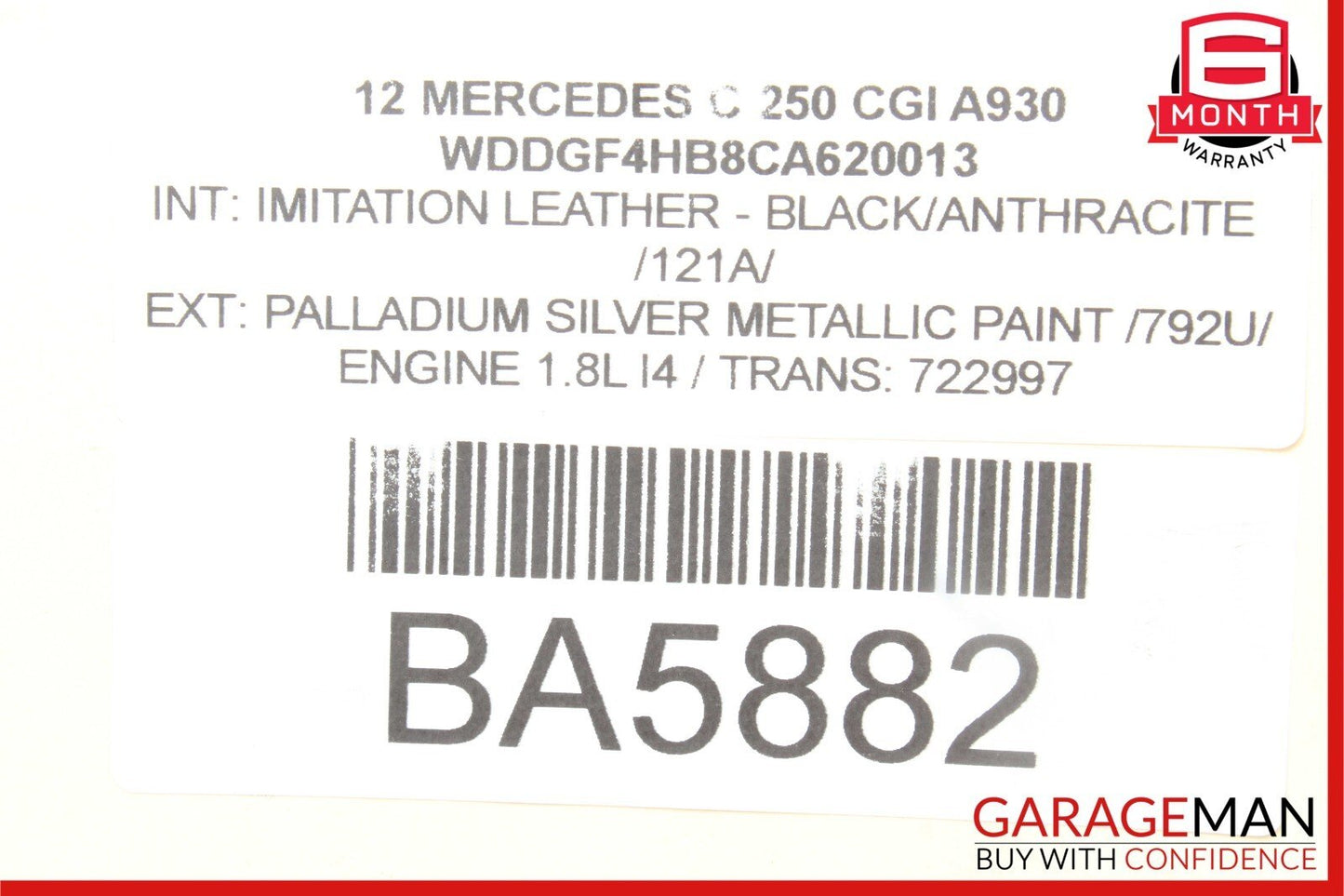 12-15 Mercedes W204 C250 SLK250 M271 1.8L Engine Throttle Body 2661410525 OEM