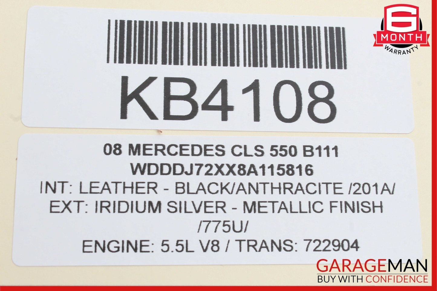 06-11 Mercedes W219 CLS550 CLS500 Shifter Shift Knob Boot Keyless Go Black OEM