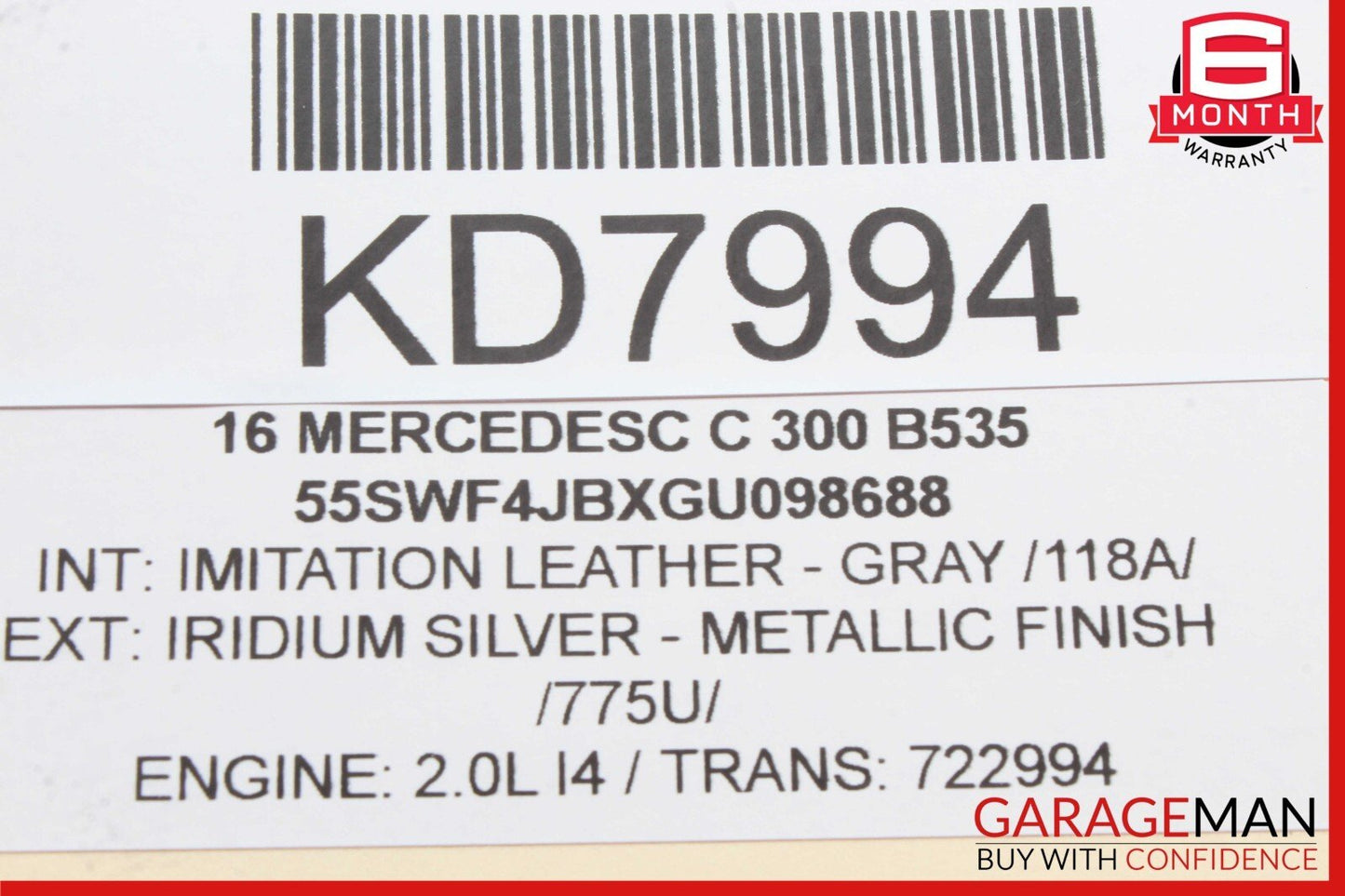 15-20 Mercedes W205 C300 Front Right Side Exterior Door Handle Keyless Go OEM
