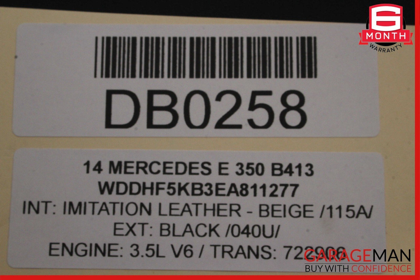 14-16 Mercedes W212 E350 E550 Rear Right Interior Door Panel Trim Cover Beige
