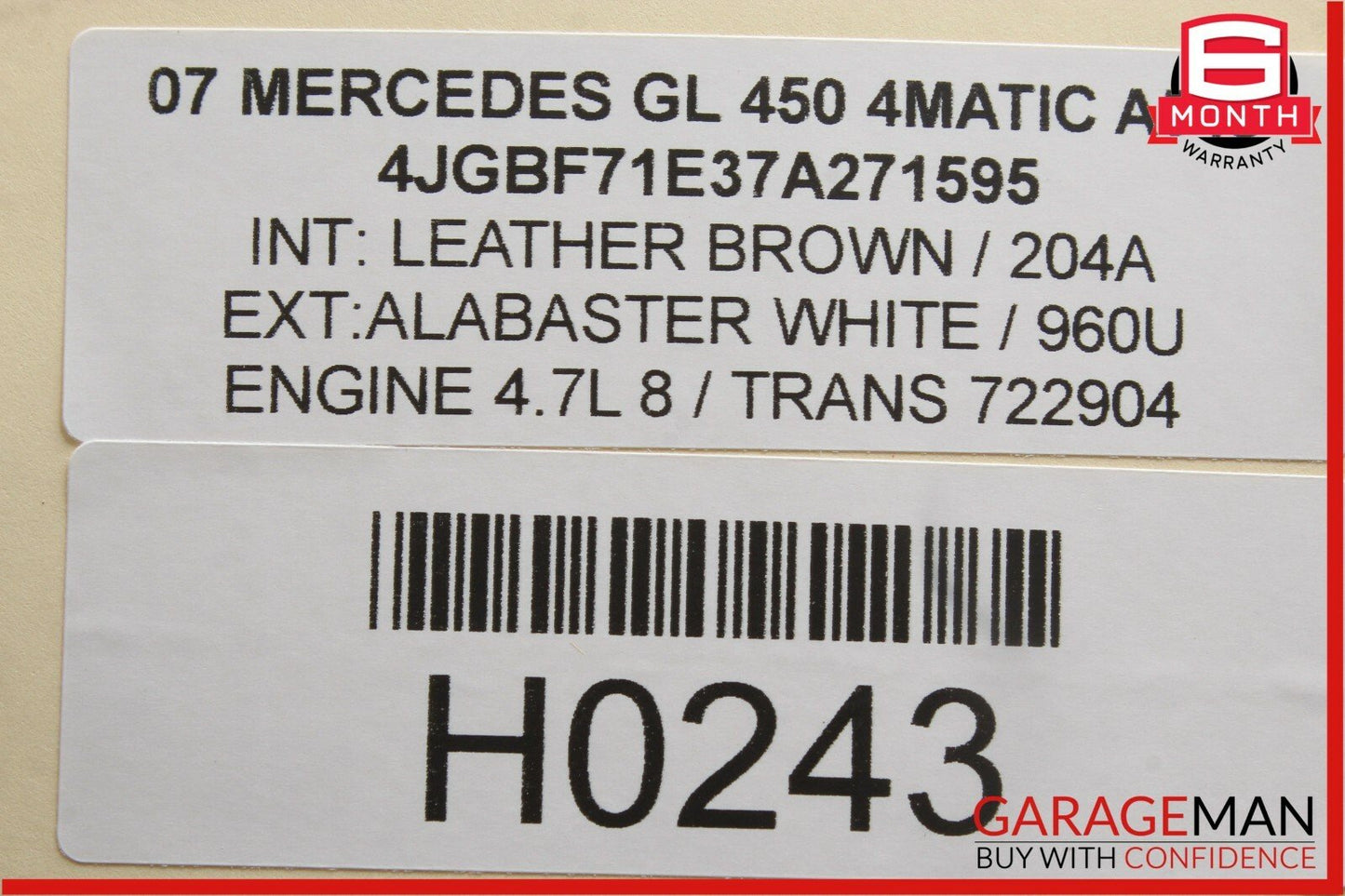 06-12 Mercedes GL450 R350 Front Left Driver Side Seat Switch Trim Panel Cover