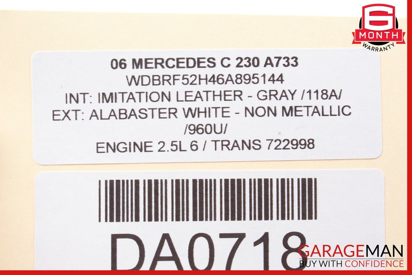 01-07 Mercedes W203 C230 C320 Rear Left Side Door Computer Control Module OEM