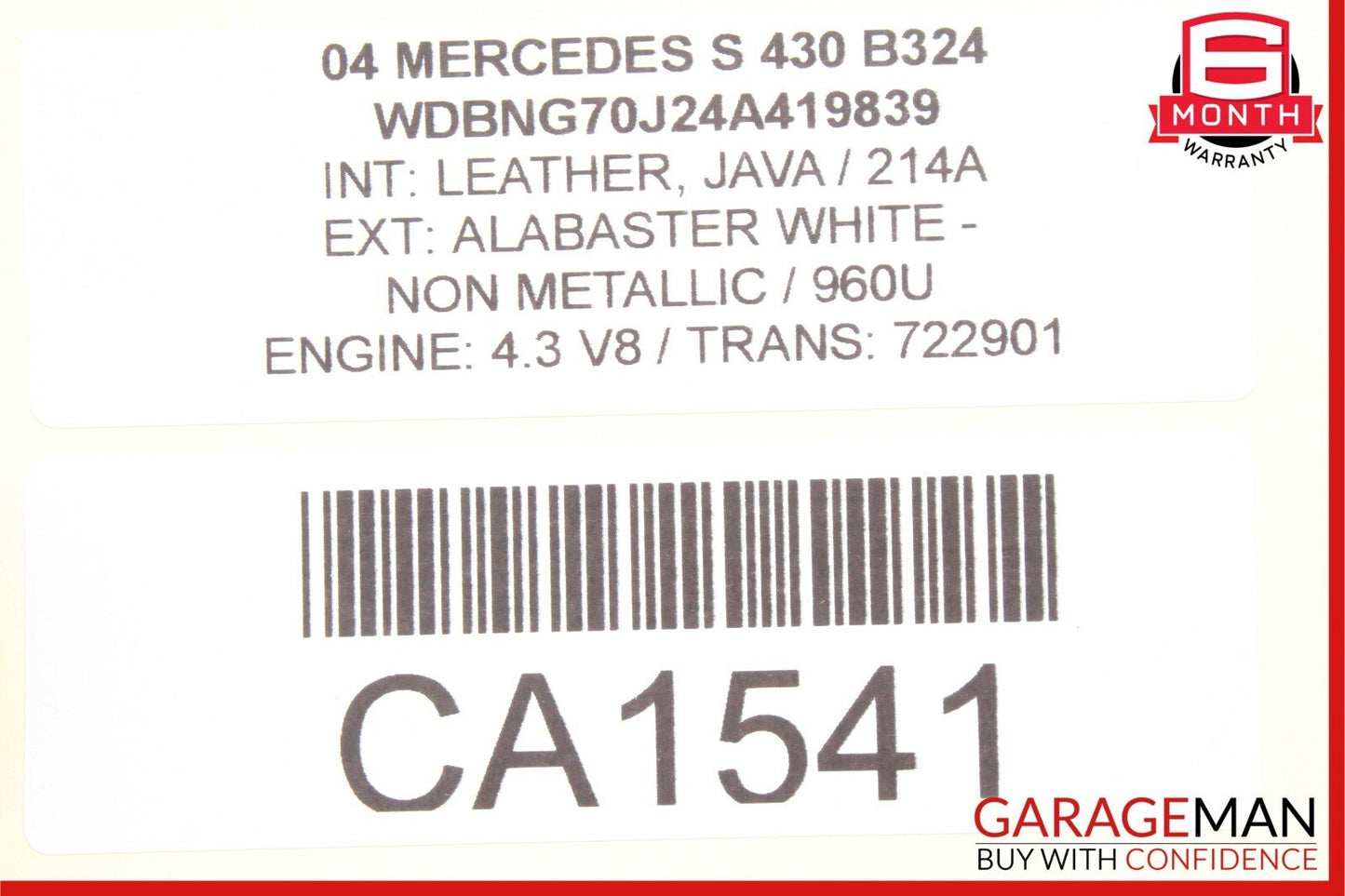 00-06 Mercedes W220 S430 S500 CL500 Front Left Driver Side Lower Control Arm OEM