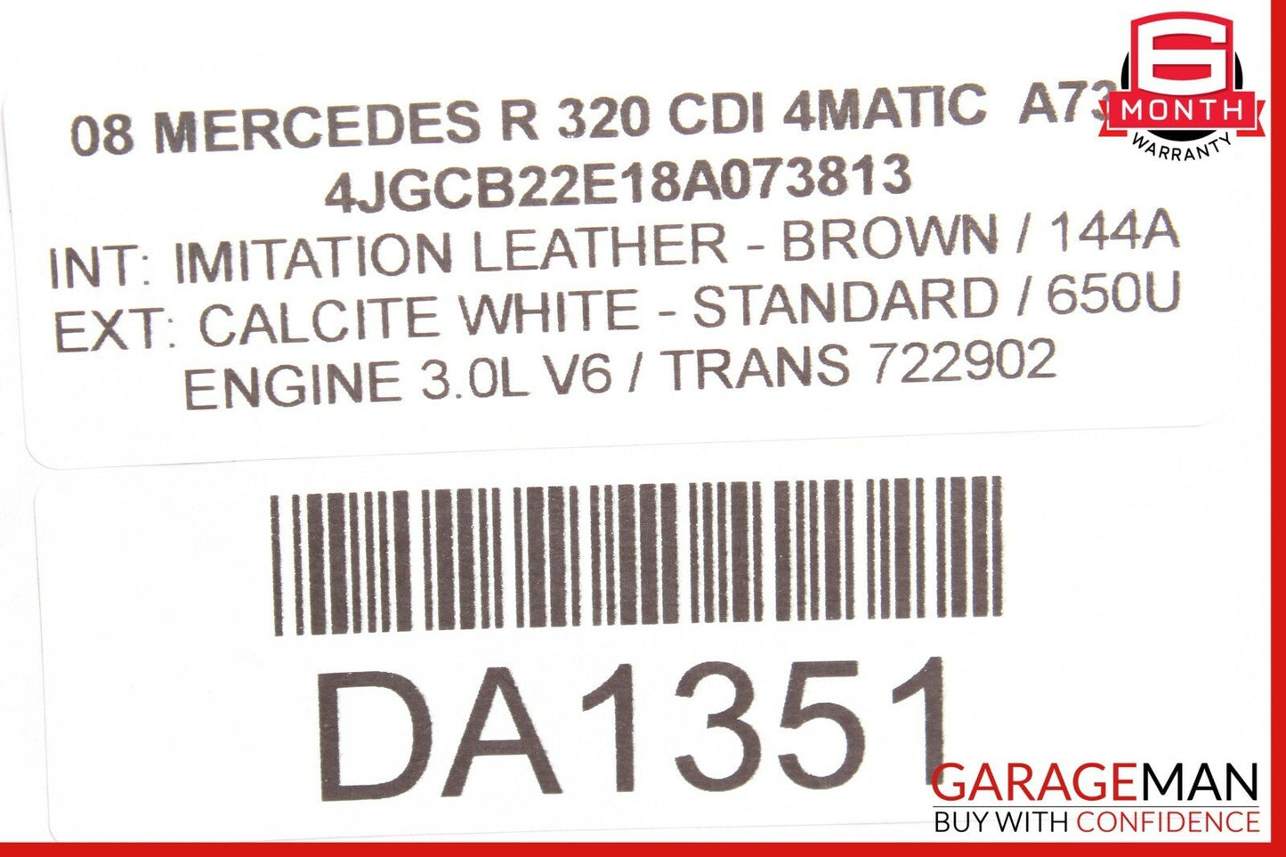 06-13 Mercedes W251 R320 R550 Front Right Side Axle CV Drive Shaft Driveshaft