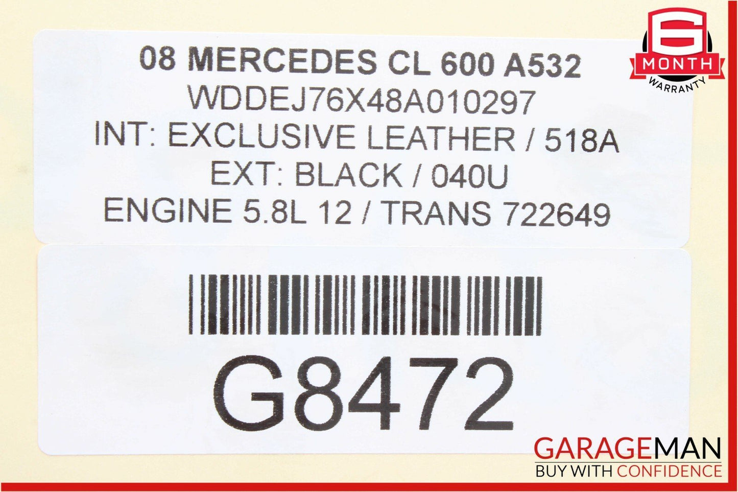07-14 Mercedes W216 CL600 CL65 Dash Dashboard Moulding Trim Grey 2166800771 OEM