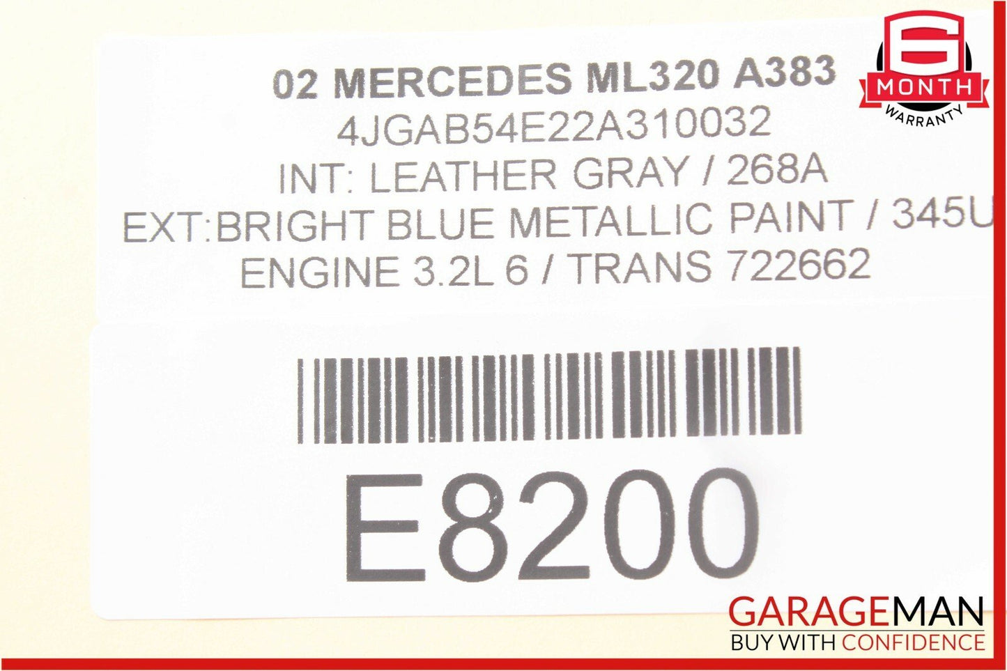 02-05 Mercedes W163 ML320 ML500 Rear Window Switch w/Climate OEM