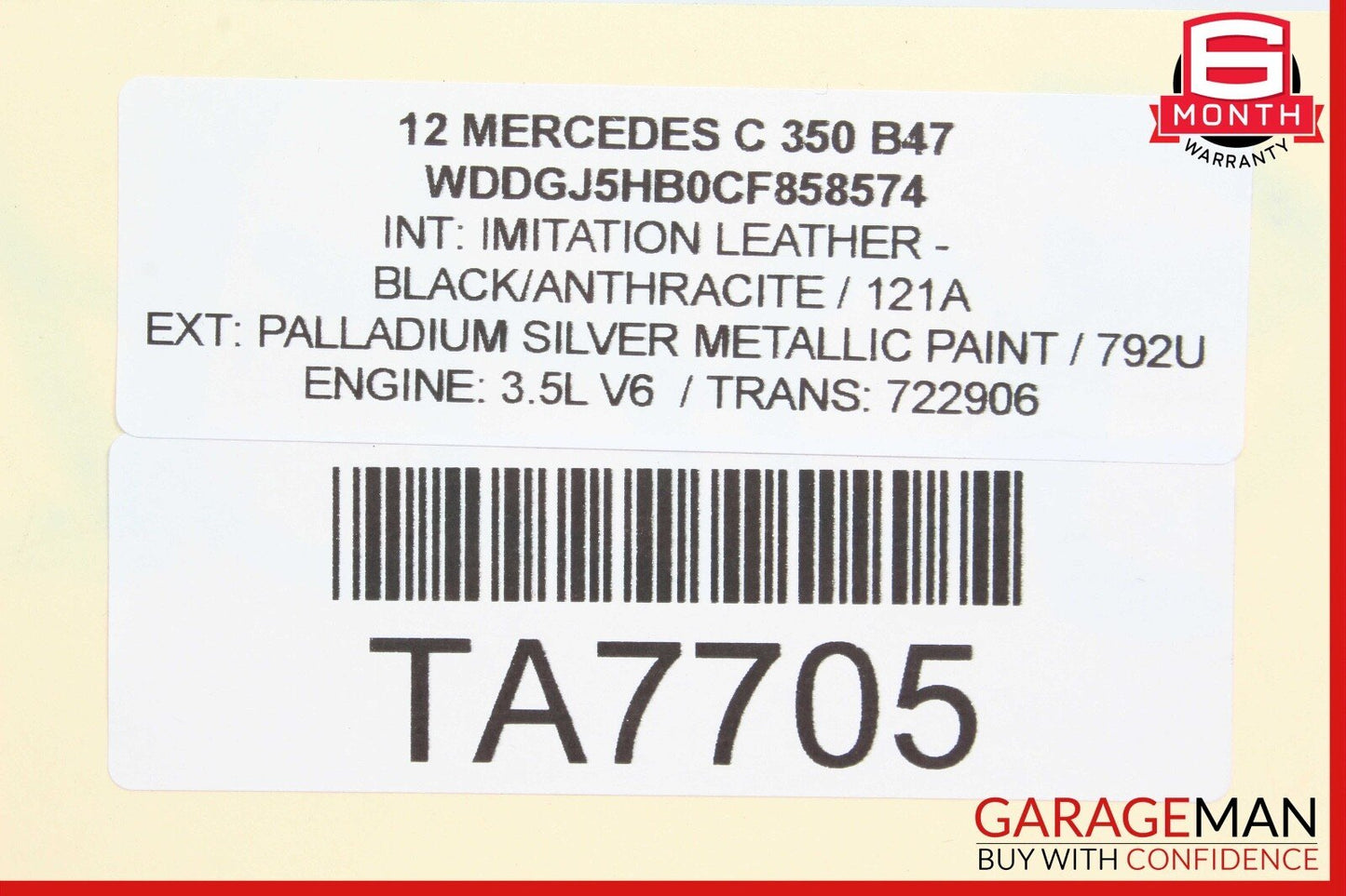08-11 Mercedes W204 C350 Trunk Lid Latch Lock Actuator w/ Cylinder Mechanism OEM