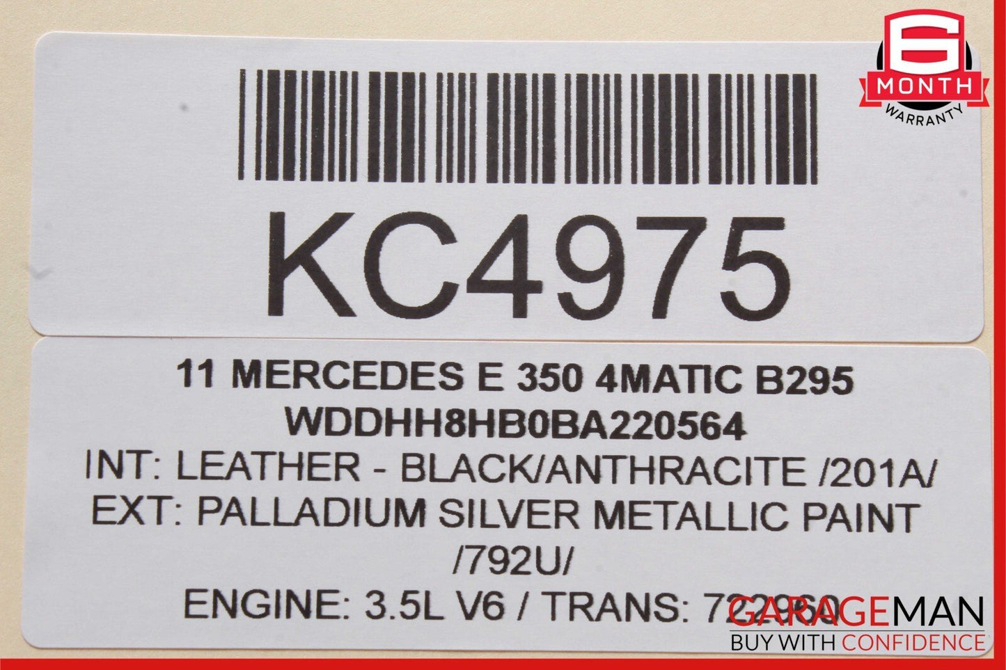 10-14 Mercedes W212 E350 4MATIC Rear Left Side Door Window Regulator Motor OEM