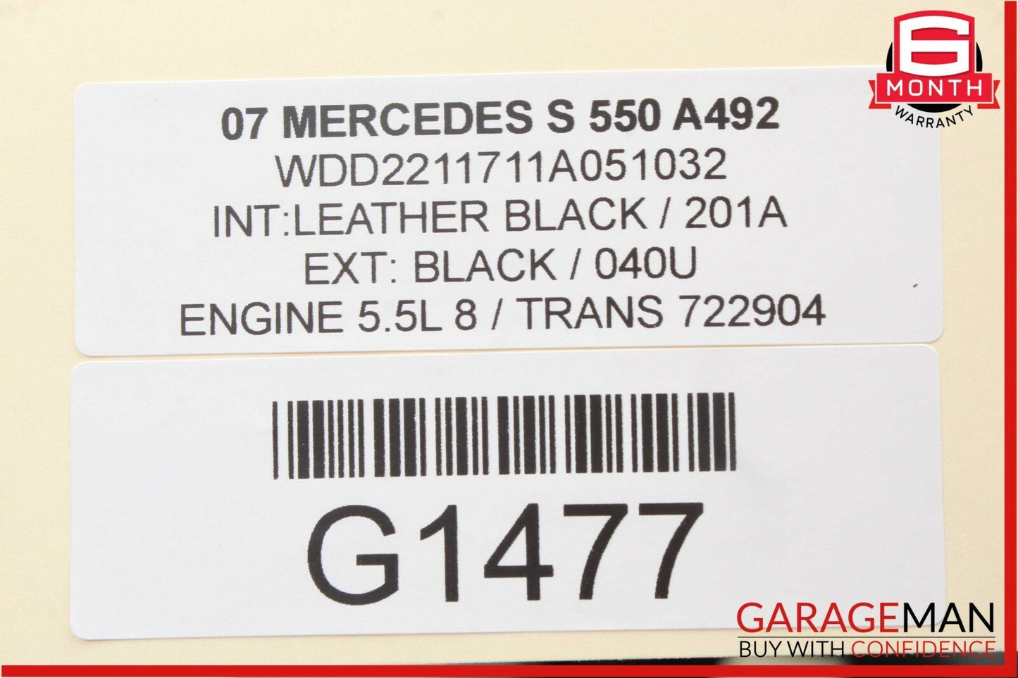 07-13 Mercedes W216 CL550 S550 Rear Trunk Lid Lock Unlock Open Release Handle