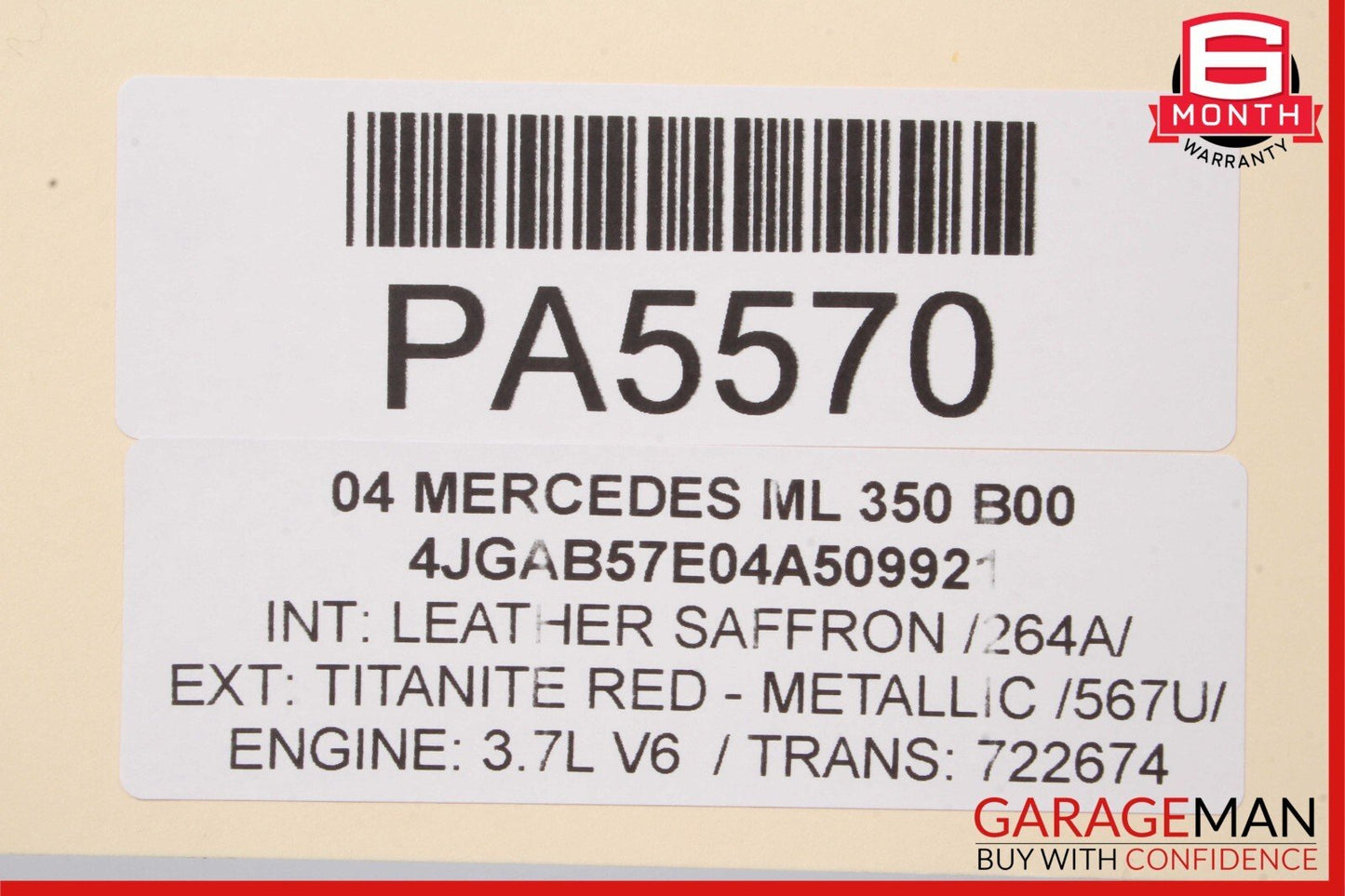 98-05 Mercedes W163 ML320 ML430 AC A/C Air Conditioning Condenser