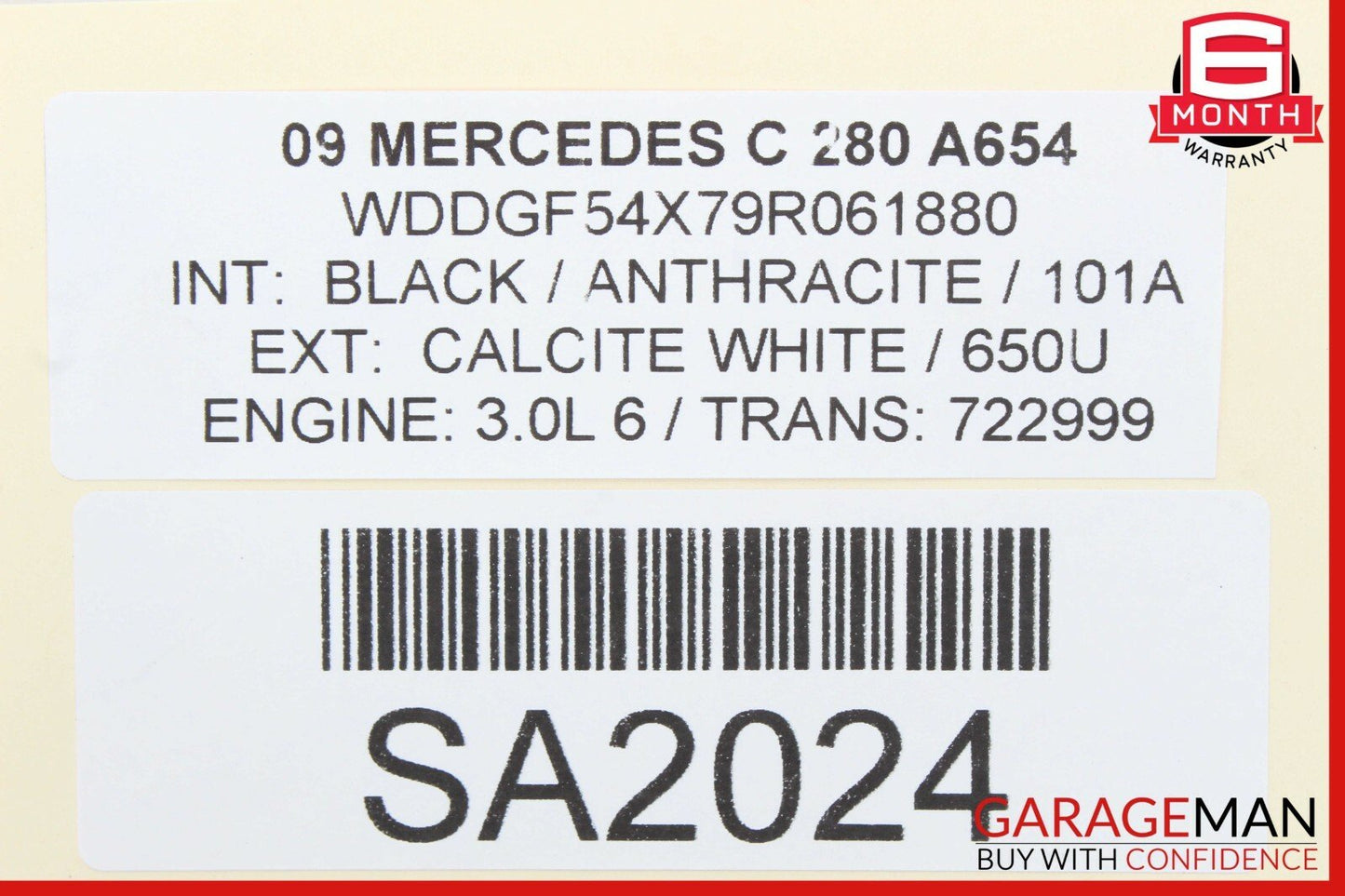 08-14 Mercedes W204 C250 C300 Rear Right / Left Side Drive Axle Shaft CV Shaft