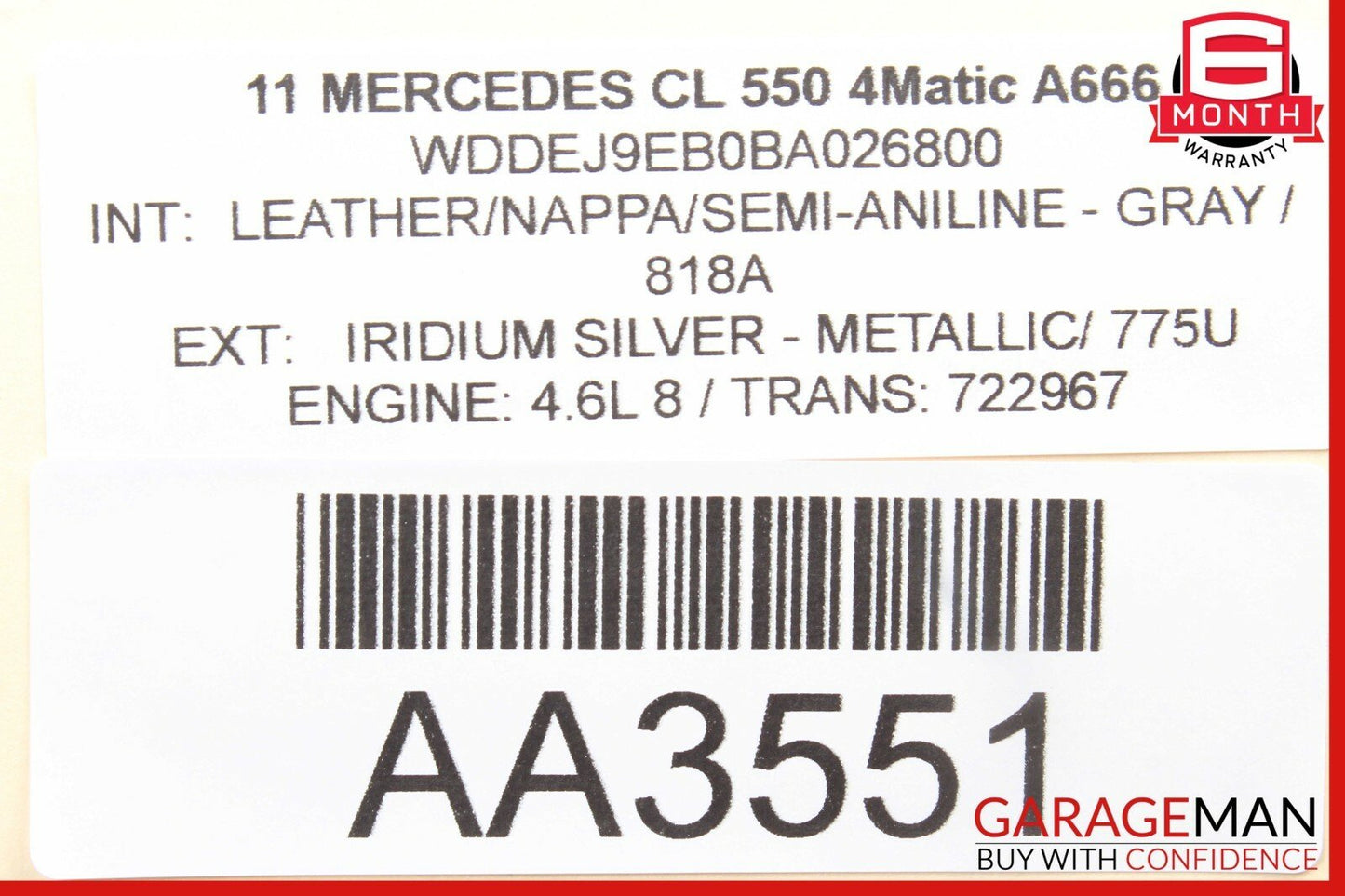10-14 Mercedes W216 CL550 CL63 AMG CL600 Right Passenger Door Control Module OEM