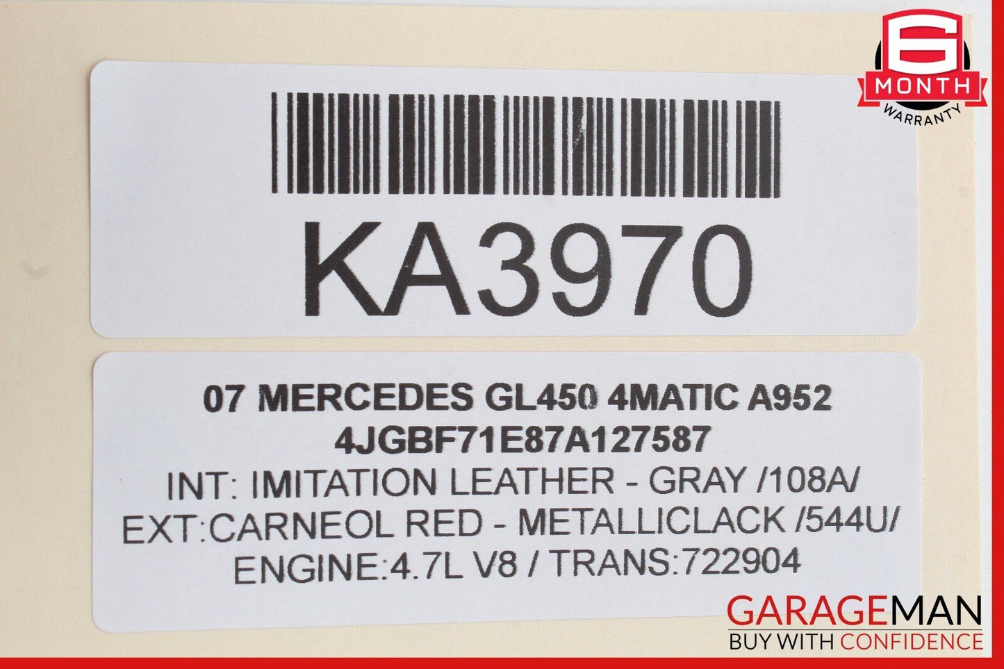07-09 Mercedes X164 GL450 4MATIC Front Right Side Foglight Fog Light Lamp OEM
