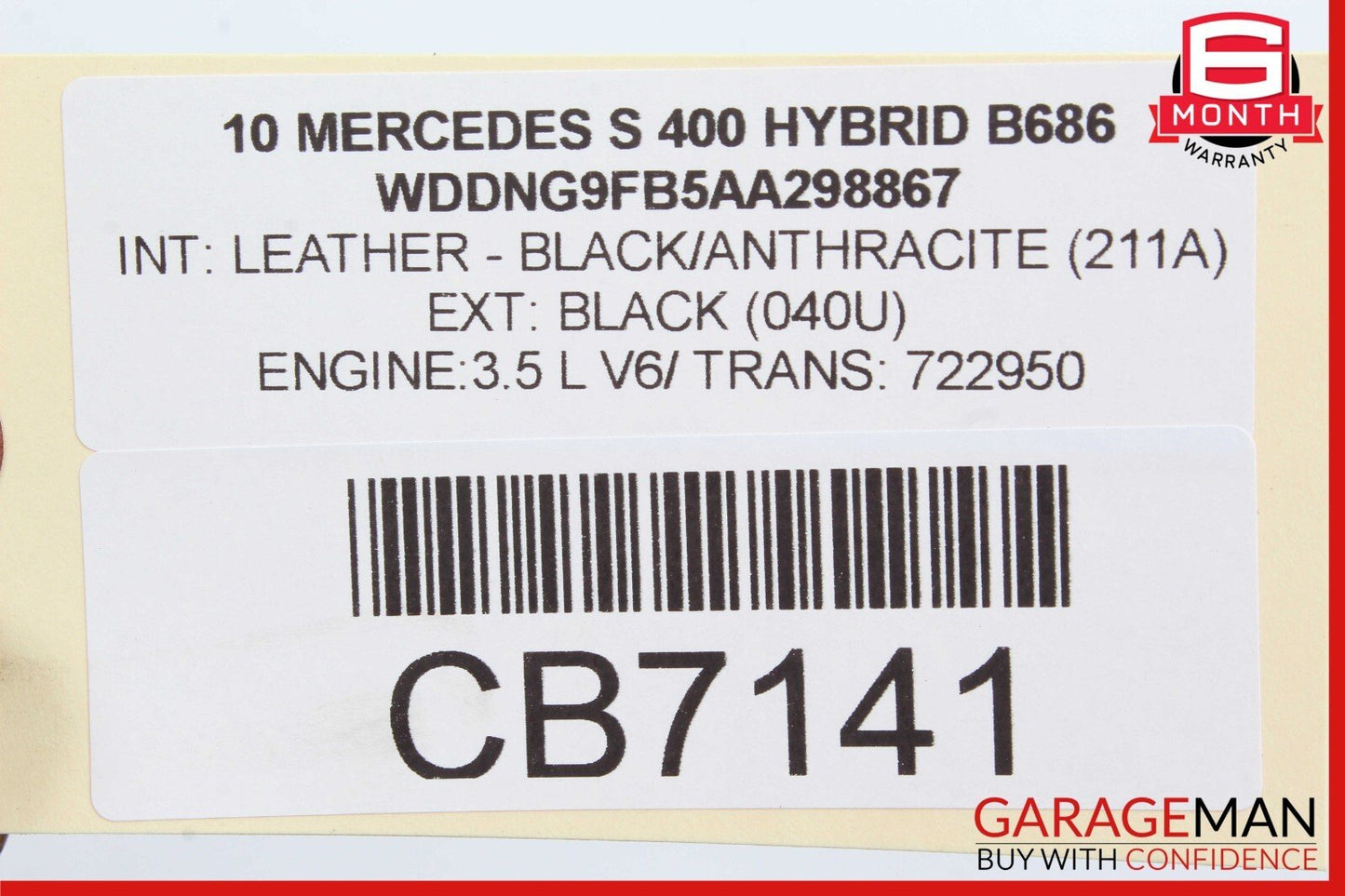 10-13 Mercedes W221 S400 Hybrid Starter Generator Position Sensor 2720100037 OEM