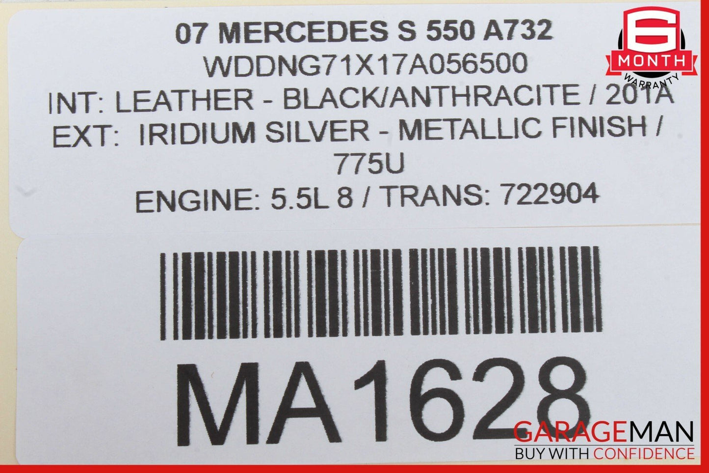 07-09 Mercedes W221 S550 Rear Right or Left Side Door Audio Sound Speaker OEM