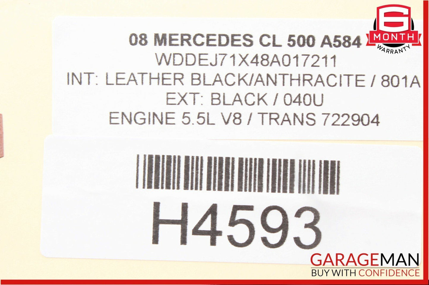 07-13 Mercedes W216 CL500 S400 Dash AC A/C Air Vent Trim Panel Left Driver OEM