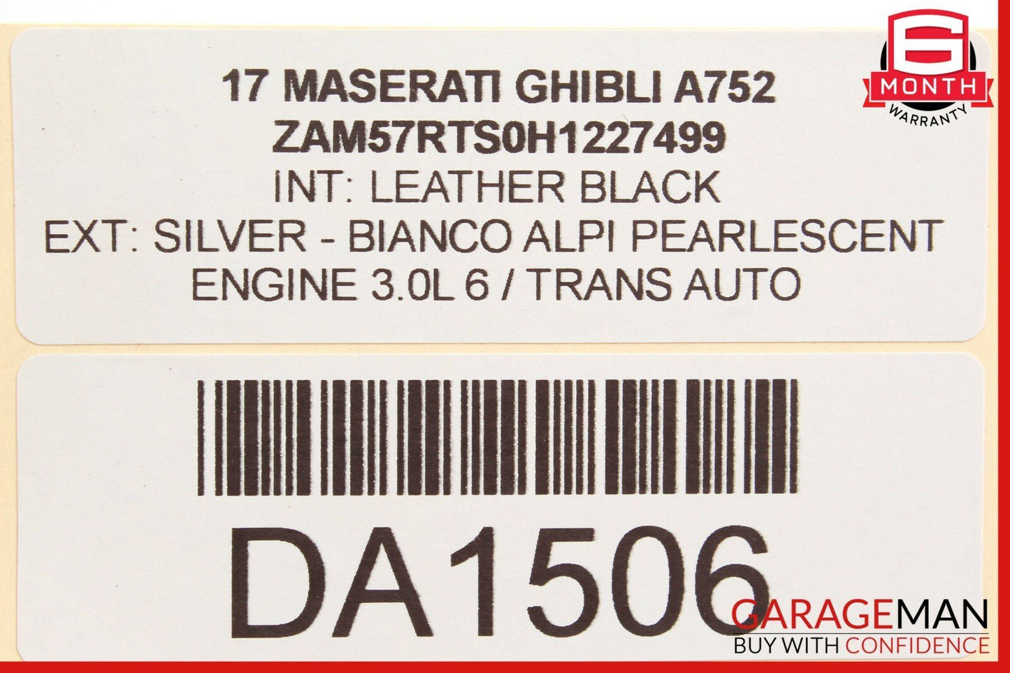 14-17 Maserati Ghibli Rear Right Side Door Lock Latch Actuator Mechanism