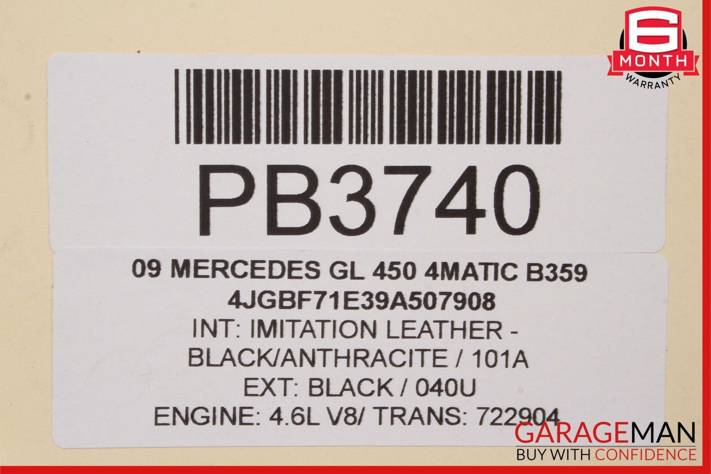 06-12 Mercedes R320 ML350 GL450 Engine Radiator Cooling Fan Motor Shroud Assy