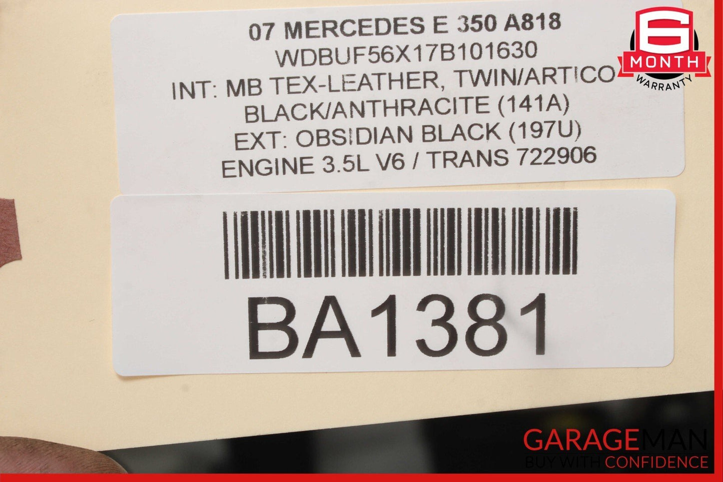 03-09 Mercedes W211 E350 E320 E500 Door Lock Actuator Rear Left Driver Side OEM