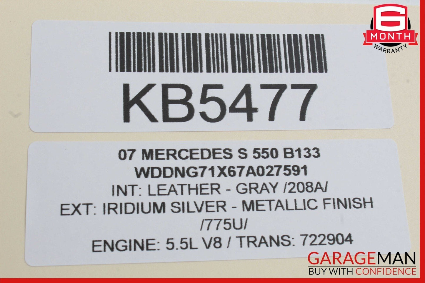 07-13 Mercedes W221 S550 S65 AMG Front Left Driver Side Exterior Door Handle OEM