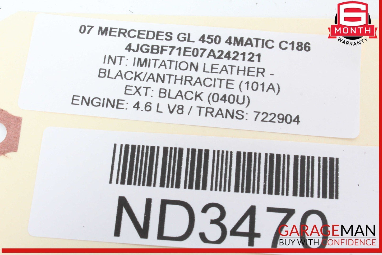 07-12 Mercedes X164 GL450 4MATIC Third Seat Row Power Folding Control Module OEM