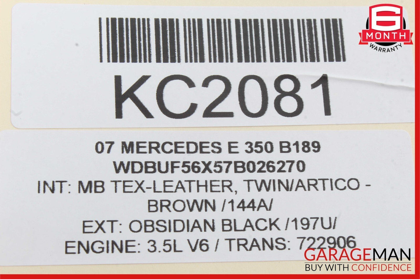 05-12 Mercedes R350 E350 ML350 Fuel Injector Rail Engine Frame Rack 2720700995