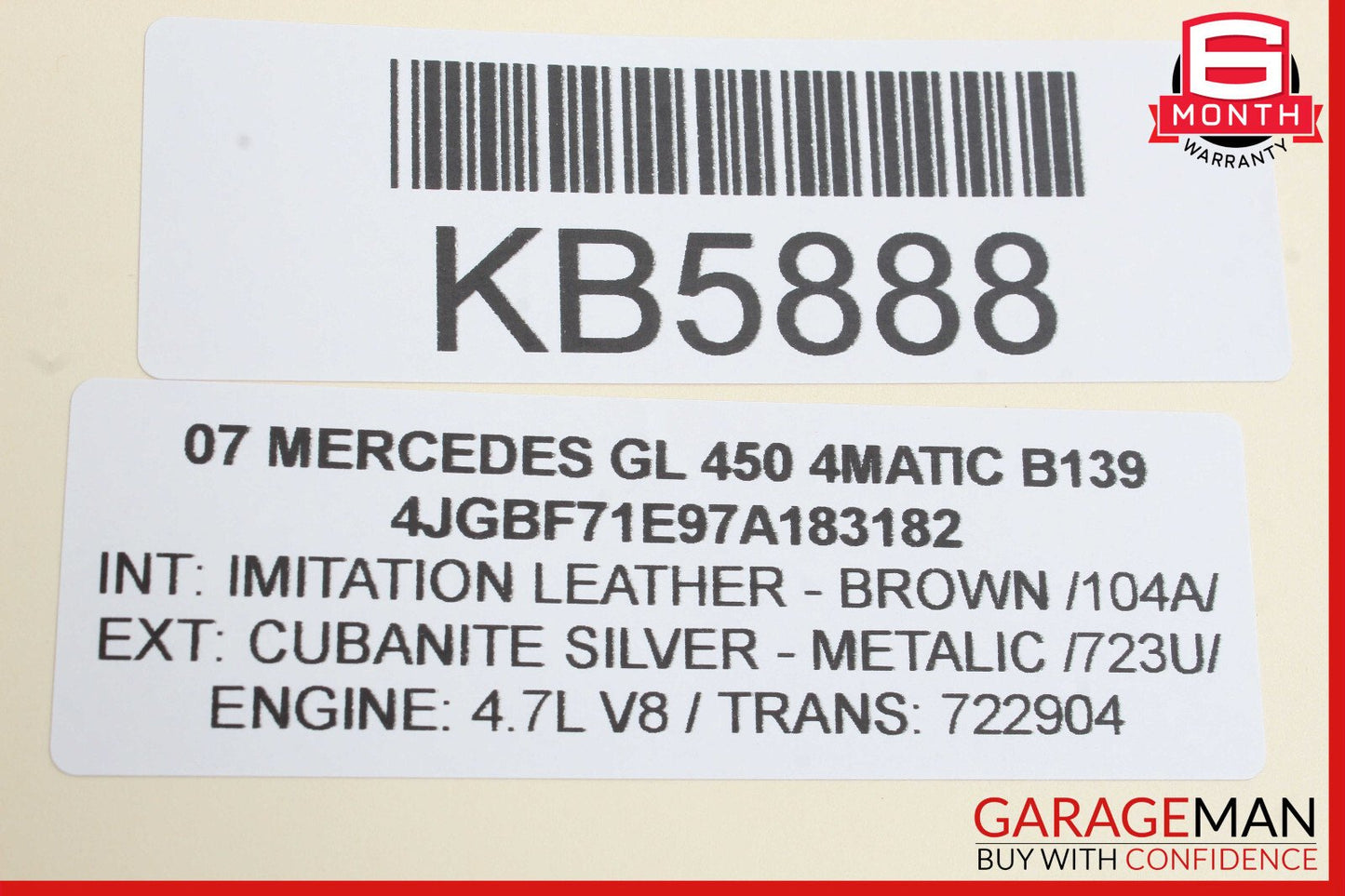06-10 Mercedes X164 GL450 ML350 Headrest Screen Monitor Display OEM