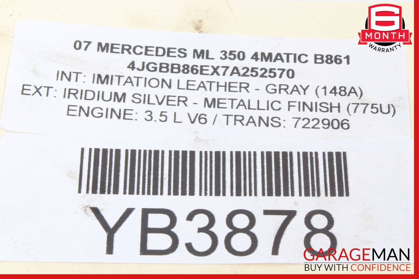 Mercedes W164 ML350 E350 Front Left Side Engine Timing Chain Cover Plate OEM