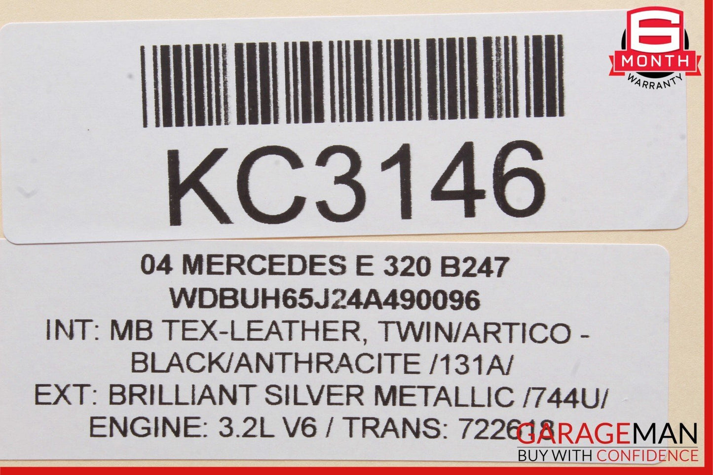 03-09 Mercedes W211 E320 E500 Rear Right Passenger Window Regulator Motor OEM