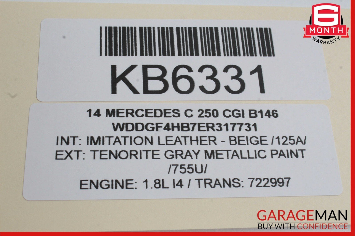 08-16 Mercedes W204 C250 E350 GLK350 Rear Right Door Window Regulator Motor Unit
