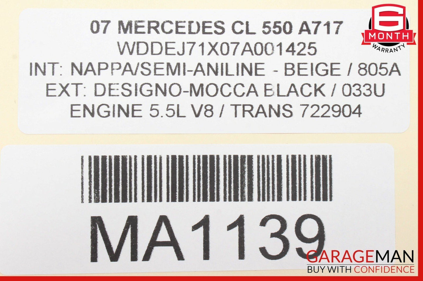 07-13 MERCEDES W216 CL550 Rear Seat Contour Control Module 2218709186 OEM