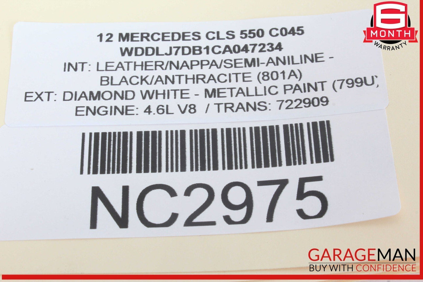 12-14 Mercedes W218 CLS550 CLS500 CLS63 AMG Trunk Lid Tailgate Handle Trim OEM
