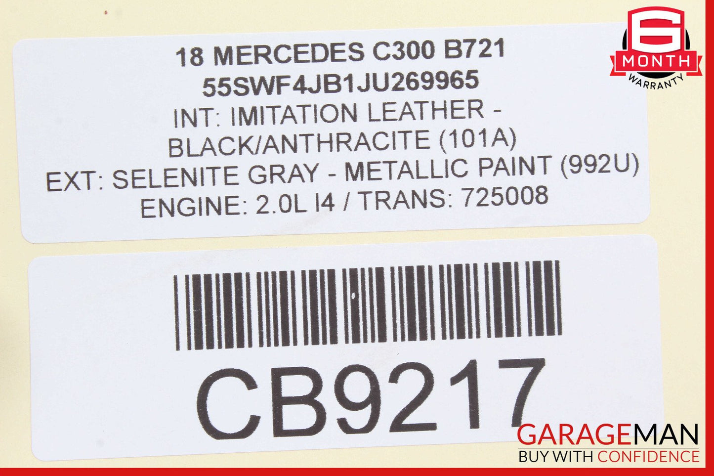 15-18 Mercedes W205 C300 2.0L DENSO Engine Starter Motor 2749062100 OEM