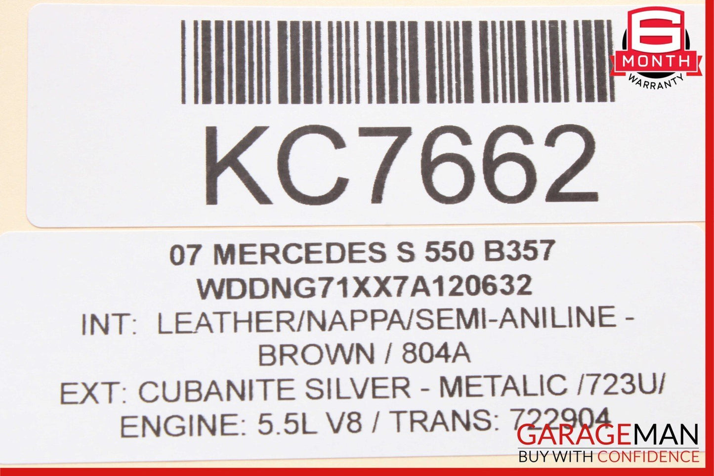 07-13 Mercedes W221 S550 S600 Rear Right Keyless Go Exterior Door Handle OEM