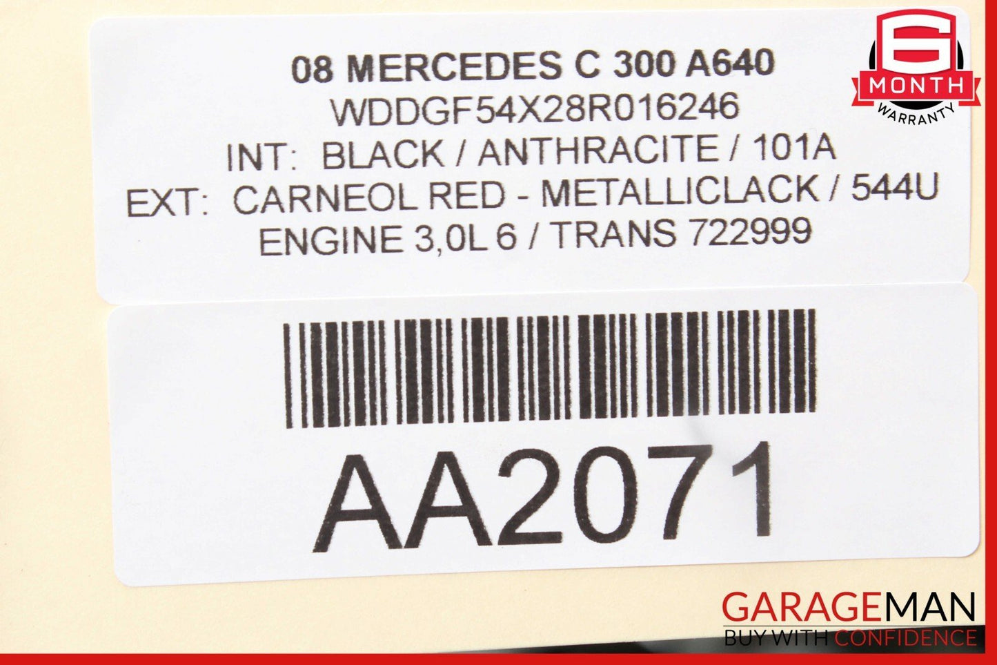 08-11 Mercedes W204 C300 C350 Rear Left Driver Side Taillight Tail Light Lamp