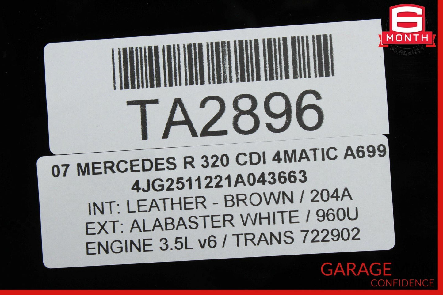 06-12 Mercedes W251 R320 R550 Front Panoramic Pano Sunroof Sun Roof Glass OEM
