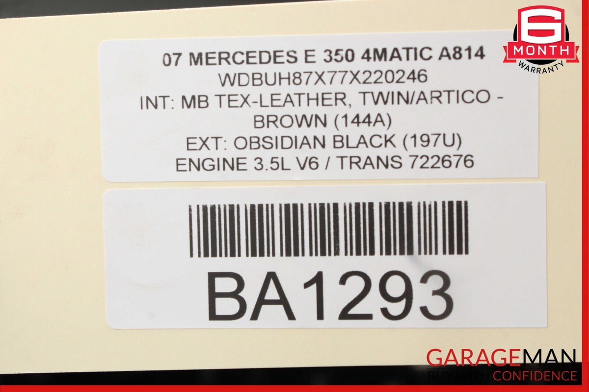 03-11 Mercedes W211 E350 Front Right Side Under Seat Control Module OEM