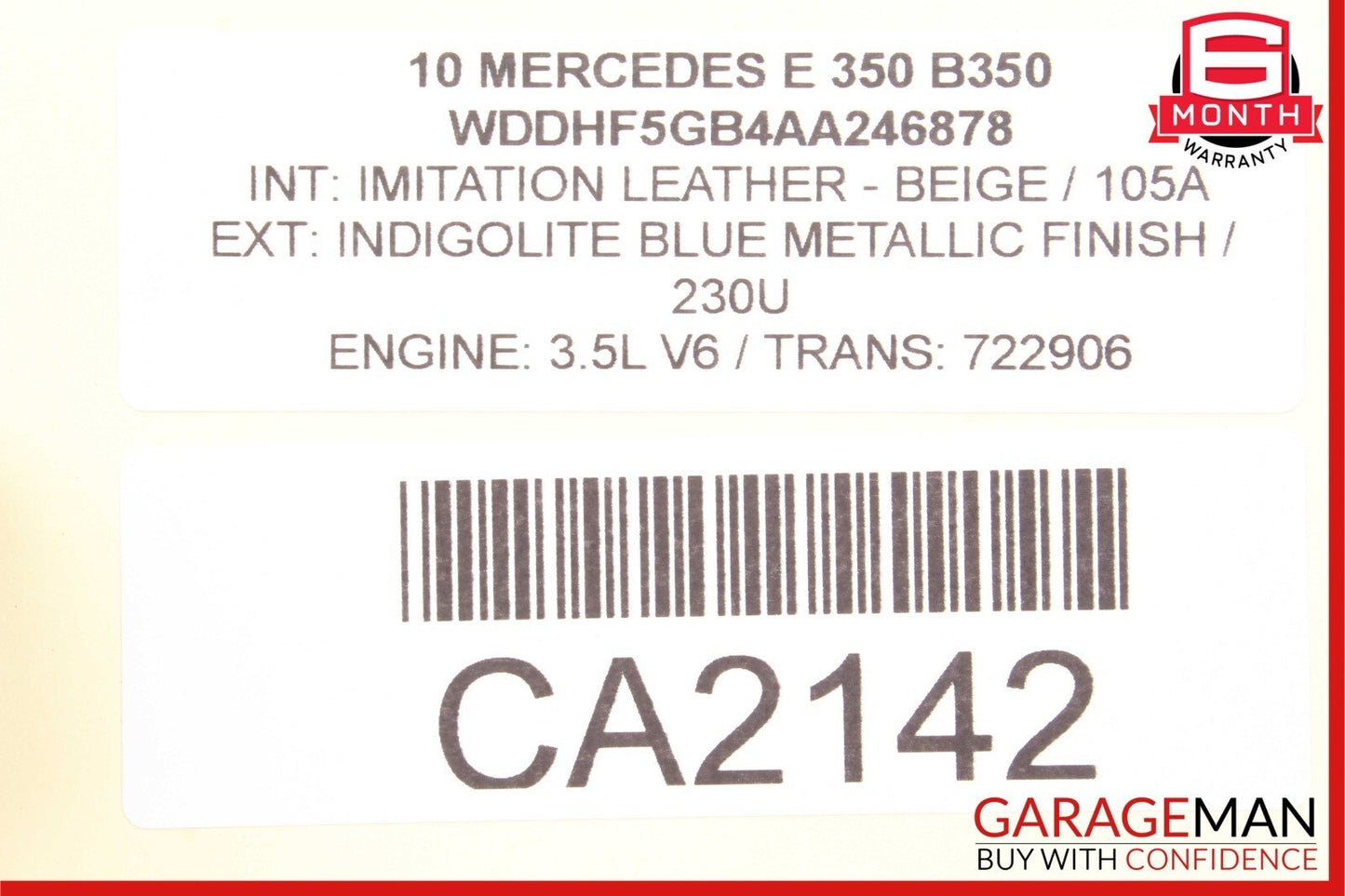 10-13 Mercedes W212 E350 E550 Rear Right Side Exterior Door Handle OEM