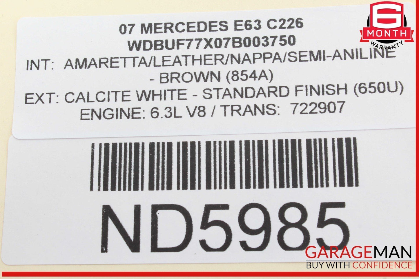 03-11 Mercedes W211 E63 AMG Keyless Go Entry Control Module 2118203985 OEM